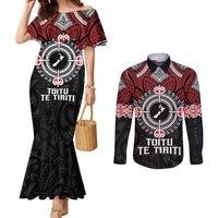 Aotearoa Proud To Be Maori Couples Matching Mermaid Dress and Long Sleeve Button Shirt New Zealand Fight Together