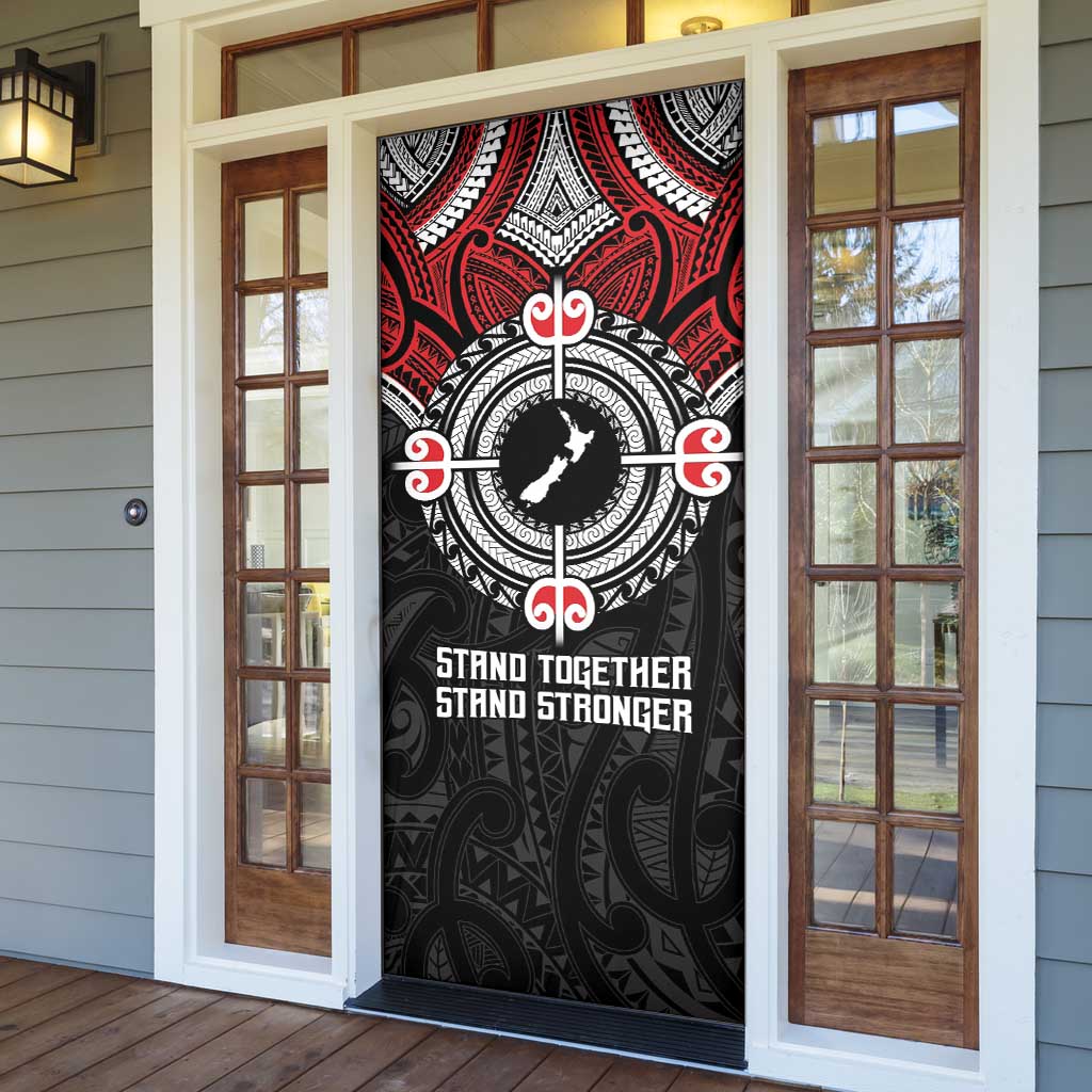 Aotearoa Proud To Be Maori Door Cover New Zealand Fight Together - Polynesian Pride