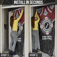 Aotearoa Proud To Be Maori Door Cover New Zealand Fight Together - Polynesian Pride