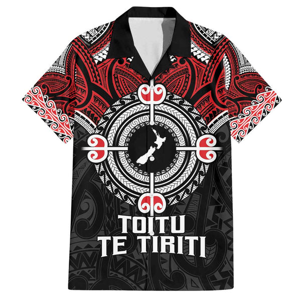 New Zealand Maori Aotearoa Fiji Tapa Together Hawaiian Shirt - Red LT8 main image 0