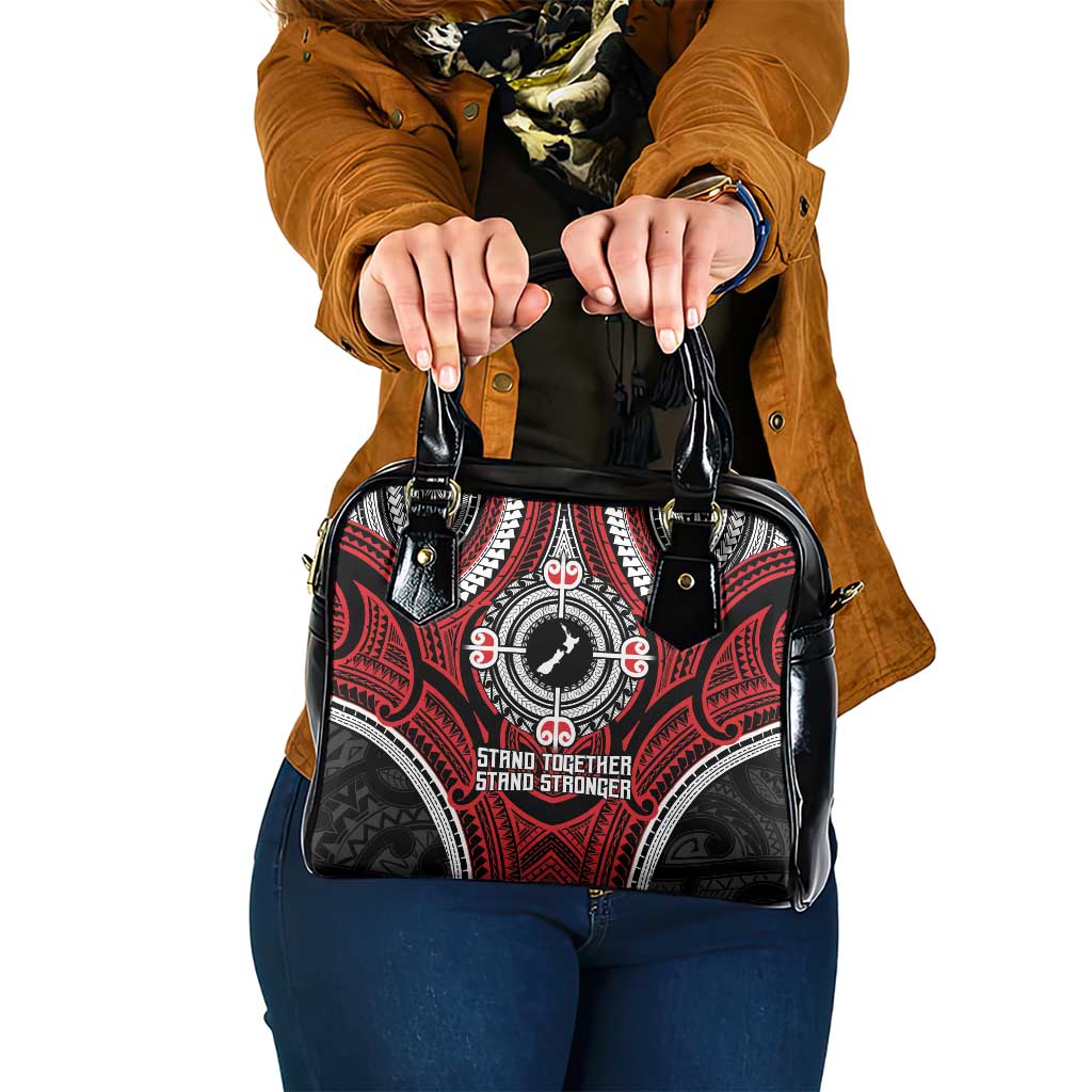 Aotearoa Proud To Be Maori Shoulder Handbag New Zealand Fight Together LT9 One Size Red - Polynesian Pride