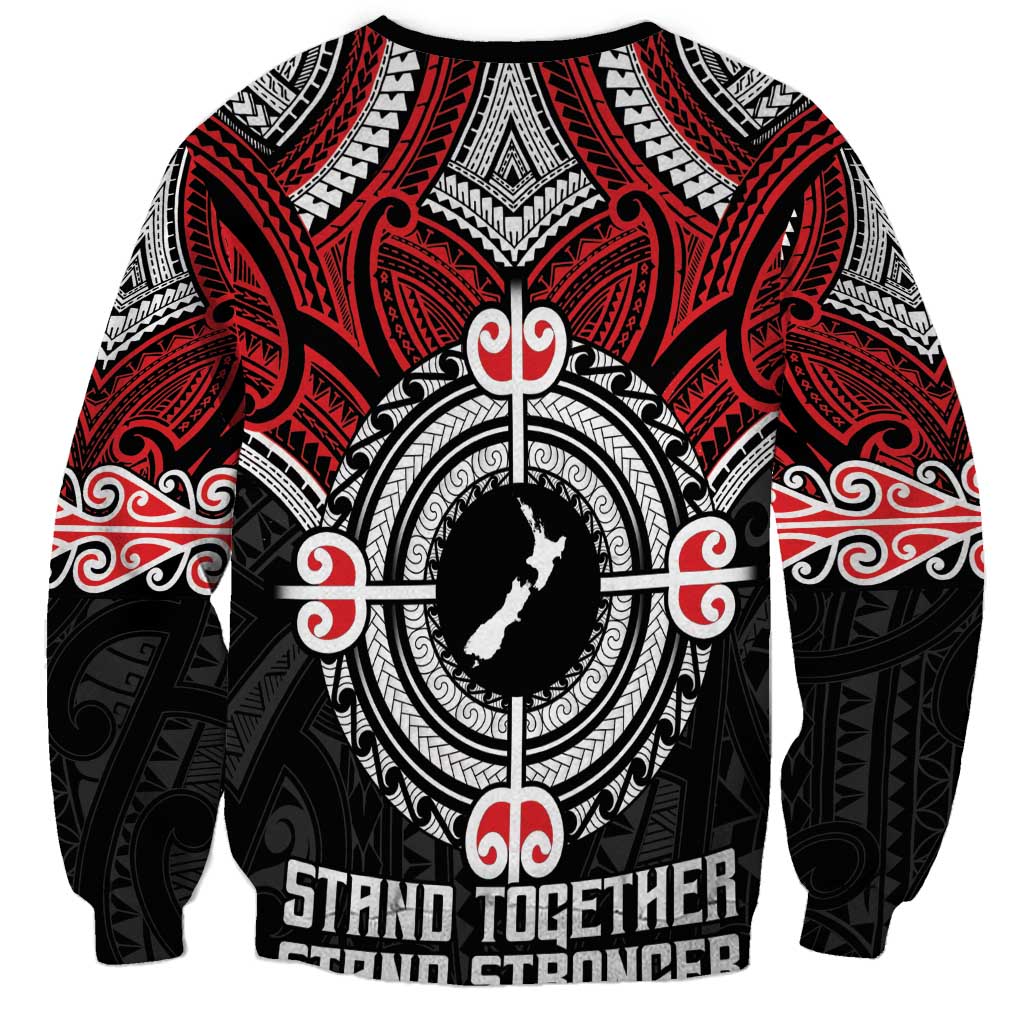 Aotearoa Proud To Be Maori Sweatshirt New Zealand Fight Together LT9 - Polynesian Pride