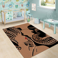 Personalised Valentines Day Romantic Lovers Area Rug LT9 - Polynesian Pride