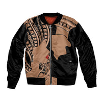 Personalised Valentines Day Romantic Lovers Bomber Jacket LT9 Unisex Gold - Polynesian Pride