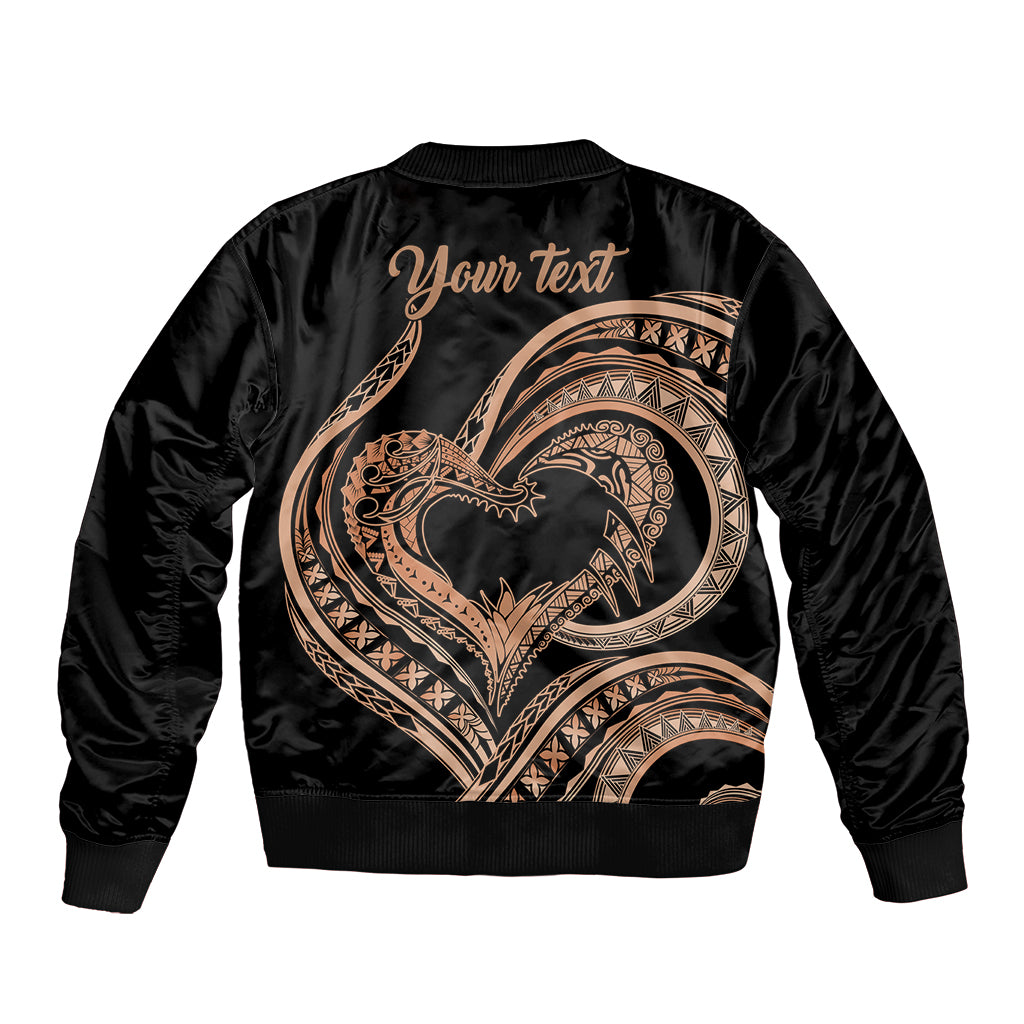 Personalised Valentines Day Romantic Lovers Bomber Jacket LT9 - Polynesian Pride