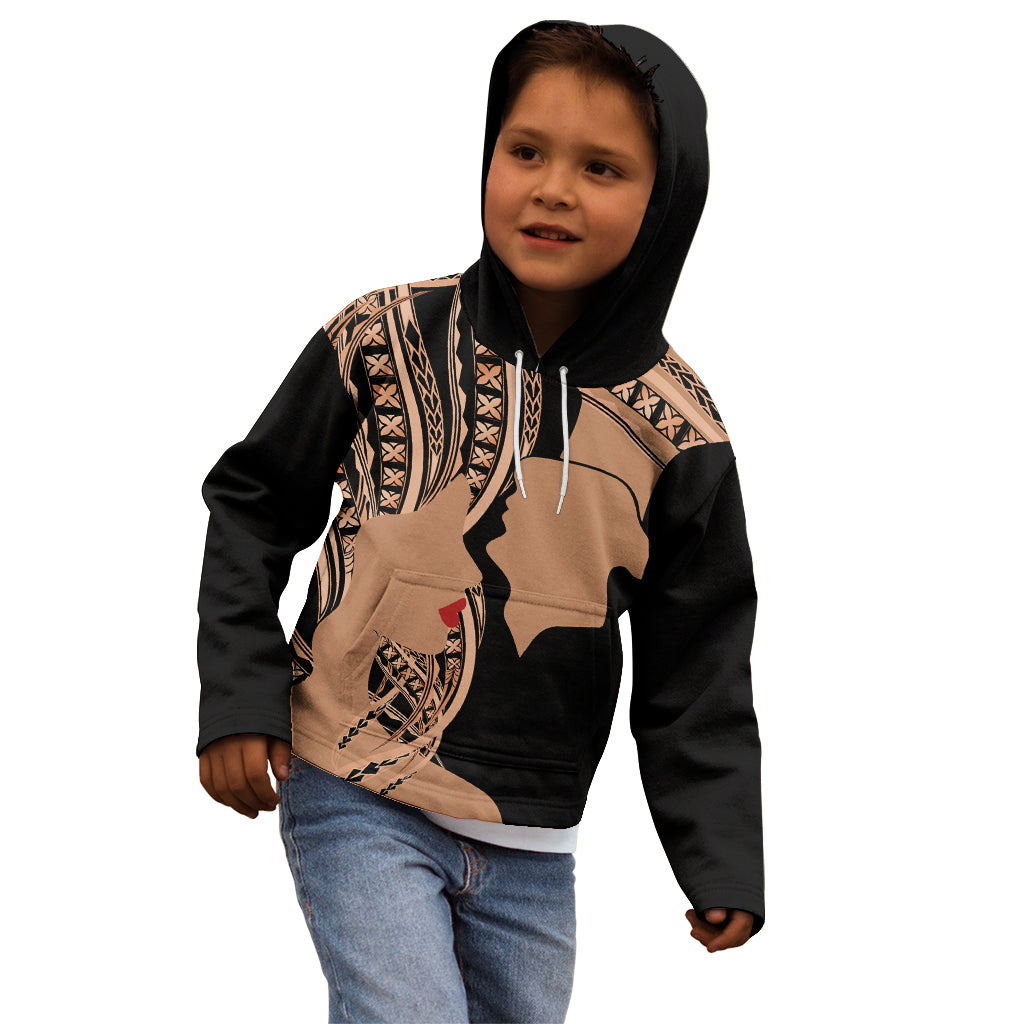 Personalised Valentines Day Romantic Lovers Kid Hoodie LT9 - Polynesian Pride