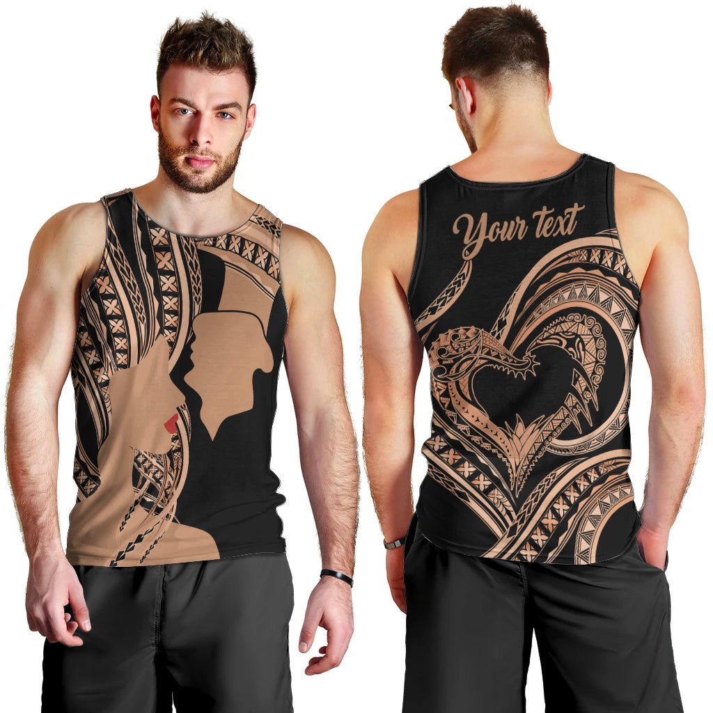 Personalised Valentines Day Romantic Lovers Men Tank Top LT9 - Polynesian Pride