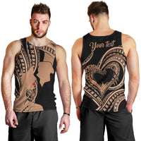 Personalised Valentines Day Romantic Lovers Men Tank Top LT9 - Polynesian Pride