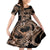 Polynesia Valentines Day Forever In My Heart Tattoo Family Matching Puletasi and Hawaiian Shirt Gold Style LT9 Daughter's Dress Gold - Polynesian Pride