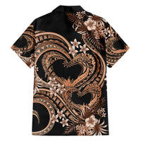 Polynesia Valentines Day Forever In My Heart Tattoo Family Matching Summer Maxi Dress and Hawaiian Shirt Gold Style LT9 - Polynesian Pride