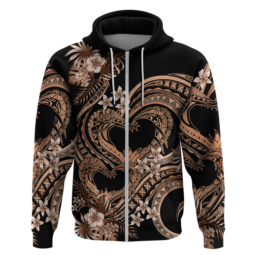 Polynesia Valentines Day Forever In My Heart Tattoo Hoodie Gold Style LT9 Zip Hoodie Gold - Polynesian Pride