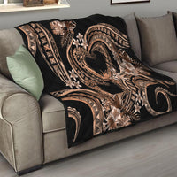 Polynesia Valentines Day Forever In My Heart Tattoo Quilt Gold Style LT9 - Polynesian Pride