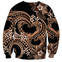 Polynesia Valentines Day Forever In My Heart Tattoo Sweatshirt Gold Style LT9 - Polynesian Pride