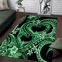 Polynesia Valentines Day Forever In My Heart Tattoo Area Rug Green Style LT9 Green - Polynesian Pride