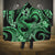 Polynesia Valentines Day Forever In My Heart Tattoo Hooded Blanket Green Style LT9 One Size Green - Polynesian Pride