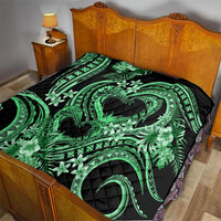 Polynesia Valentines Day Forever In My Heart Tattoo Quilt Green Style LT9 - Polynesian Pride