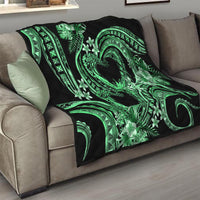 Polynesia Valentines Day Forever In My Heart Tattoo Quilt Green Style LT9 - Polynesian Pride