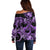 Polynesia Valentines Day Forever In My Heart Tattoo Off Shoulder Sweater Purple Style LT9 - Polynesian Pride