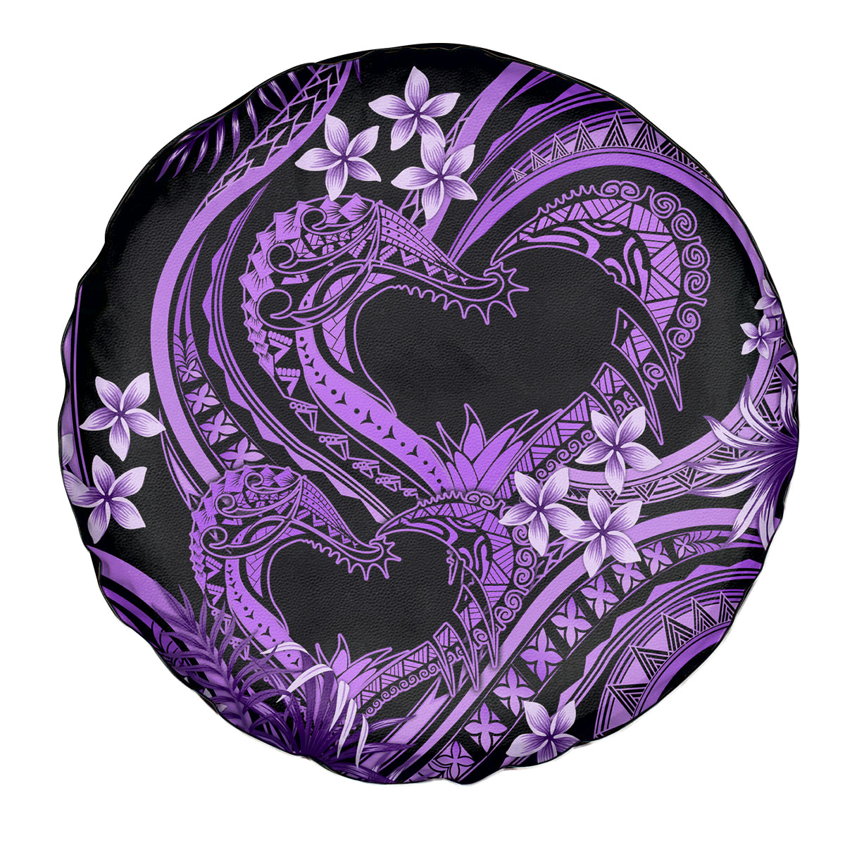 Polynesia Valentines Day Forever In My Heart Tattoo Spare Tire Cover Purple Style LT9 - Polynesian Pride