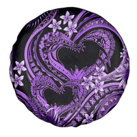 Polynesia Valentines Day Forever In My Heart Tattoo Spare Tire Cover Purple Style LT9 - Polynesian Pride