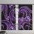 Polynesia Valentines Day Forever In My Heart Tattoo Window Curtain Purple Style LT9 With Hooks Purple - Polynesian Pride