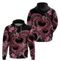 Polynesia Valentines Day Forever In My Heart Tattoo Hoodie Pink Style LT9 - Polynesian Pride