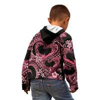 Polynesia Valentines Day Forever In My Heart Tattoo Kid Hoodie Pink Style LT9 - Polynesian Pride