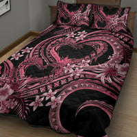 Polynesia Valentines Day Forever In My Heart Tattoo Quilt Bed Set Pink Style LT9 - Polynesian Pride