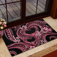 Polynesia Valentines Day Forever In My Heart Tattoo Rubber Doormat Pink Style LT9 - Polynesian Pride