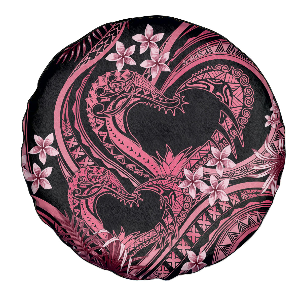 Polynesia Valentines Day Forever In My Heart Tattoo Spare Tire Cover Pink Style LT9 - Polynesian Pride