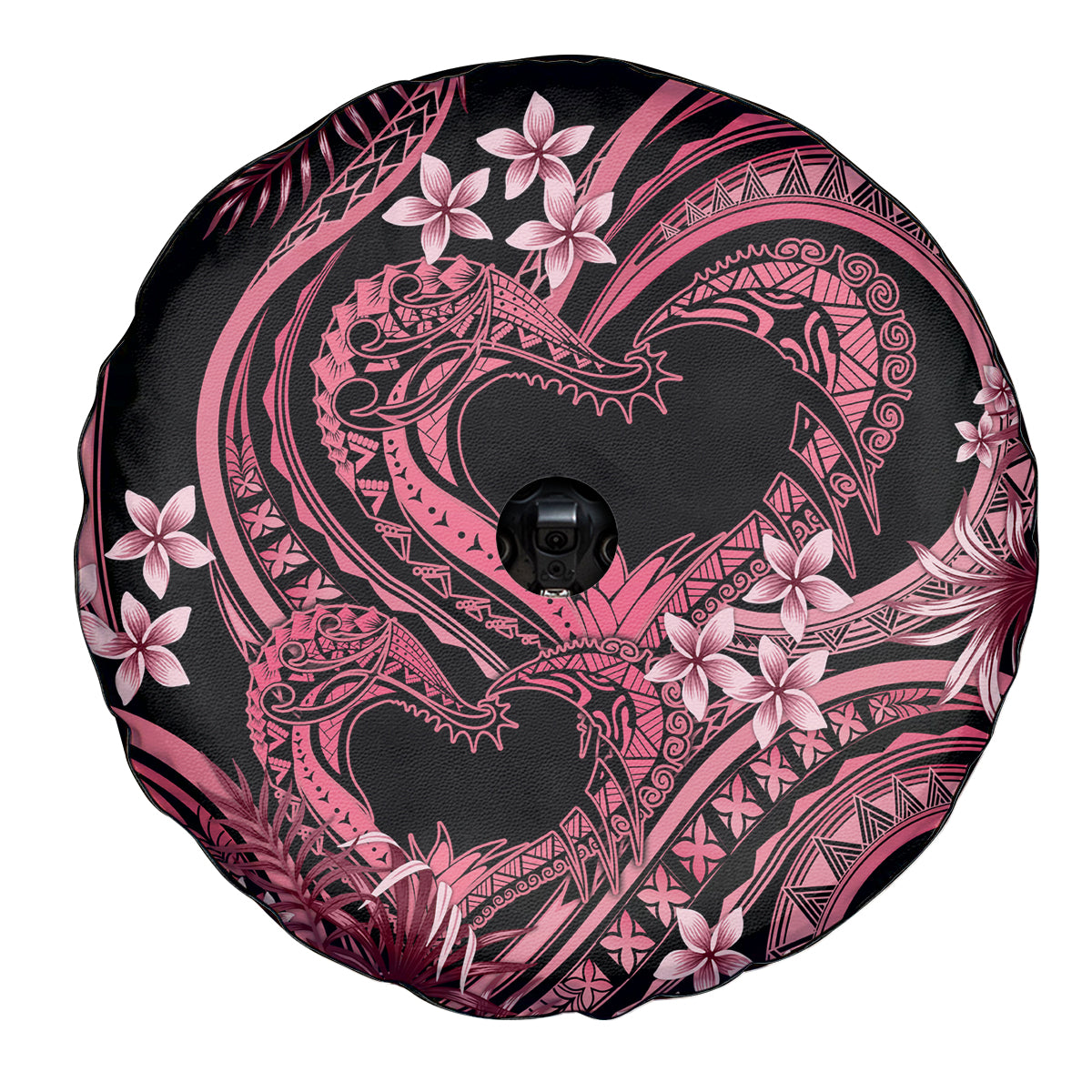 Polynesia Valentines Day Forever In My Heart Tattoo Spare Tire Cover Pink Style LT9 - Polynesian Pride