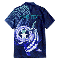 Personalised Northern Mariana Islands Family Matching Off Shoulder Long Sleeve Dress and Hawaiian Shirt Commonwealth Day 2024 LT9 - Polynesian Pride