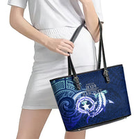 Personalised Northern Mariana Islands Leather Tote Bag Commonwealth Day 2024 LT9 - Polynesian Pride