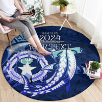 Personalised Northern Mariana Islands Round Carpet Commonwealth Day 2024 LT9 - Polynesian Pride