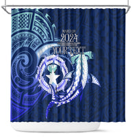 Personalised Northern Mariana Islands Shower Curtain Commonwealth Day 2024 LT9 Ocean Blue - Polynesian Pride