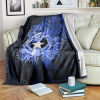 Northern Mariana Islands Ylang-ylang Mwarmwar Blanket Polynesian Blue Style LT9 Blue - Polynesian Pride