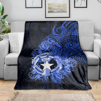 Northern Mariana Islands Ylang-ylang Mwarmwar Blanket Polynesian Blue Style LT9 - Polynesian Pride