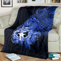 Northern Mariana Islands Ylang-ylang Mwarmwar Blanket Polynesian Blue Style LT9 - Polynesian Pride