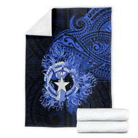 Northern Mariana Islands Ylang-ylang Mwarmwar Blanket Polynesian Blue Style LT9 - Polynesian Pride