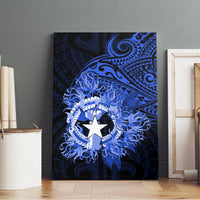 Northern Mariana Islands Ylang-ylang Mwarmwar Canvas Wall Art Polynesian Blue Style LT9 - Polynesian Pride