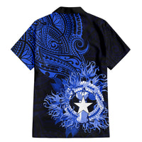 Northern Mariana Islands Ylang-ylang Mwarmwar Family Matching Mermaid Dress and Hawaiian Shirt Polynesian Blue Style LT9 - Polynesian Pride