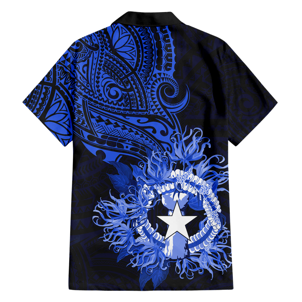 Northern Mariana Islands Ylang-ylang Mwarmwar Hawaiian Shirt Polynesian Blue Style LT9 - Polynesian Pride