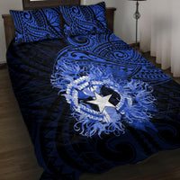 Northern Mariana Islands Ylang-ylang Mwarmwar Quilt Bed Set Polynesian Blue Style LT9 Blue - Polynesian Pride