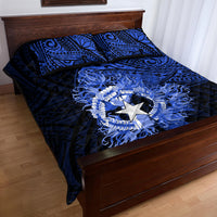 Northern Mariana Islands Ylang-ylang Mwarmwar Quilt Bed Set Polynesian Blue Style LT9 - Polynesian Pride