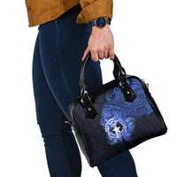 Northern Mariana Islands Ylang-ylang Mwarmwar Shoulder Handbag Polynesian Blue Style LT9 - Polynesian Pride