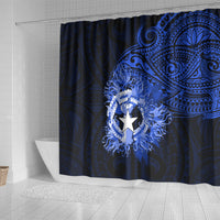 Northern Mariana Islands Ylang-ylang Mwarmwar Shower Curtain Polynesian Blue Style LT9 - Polynesian Pride