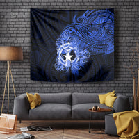 Northern Mariana Islands Ylang-ylang Mwarmwar Tapestry Polynesian Blue Style LT9 - Polynesian Pride