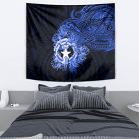Northern Mariana Islands Ylang-ylang Mwarmwar Tapestry Polynesian Blue Style LT9 - Polynesian Pride