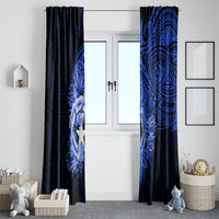 Northern Mariana Islands Ylang-ylang Mwarmwar Window Curtain Polynesian Blue Style LT9 - Polynesian Pride
