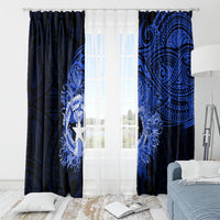 Northern Mariana Islands Ylang-ylang Mwarmwar Window Curtain Polynesian Blue Style LT9 - Polynesian Pride